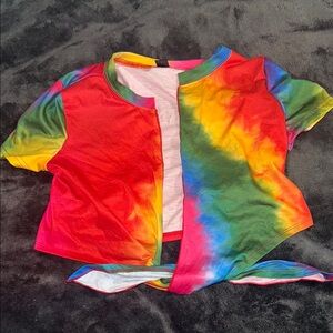 Vibrant Tie-Dye Crop Top